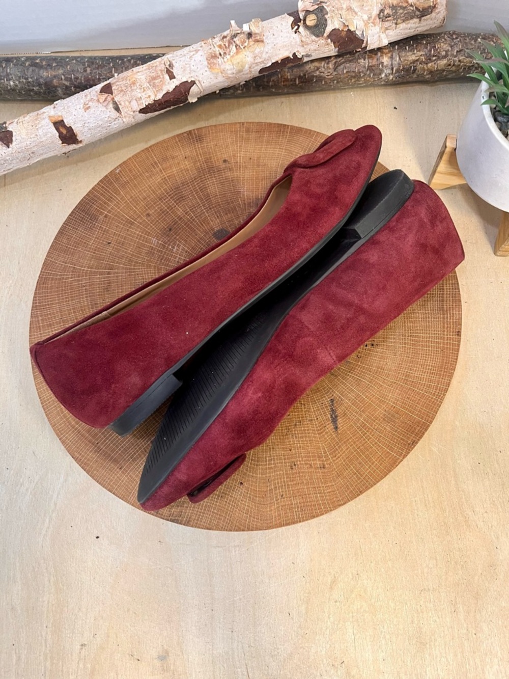 Vionic Amanda Red Suede Ballet Flat Buckle Arch Support Size 8 - Picture 5 of 15